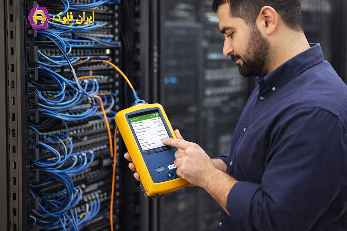 خدمات تست فلوک با تستر dsx-8000 فلوک و کالیبره 2026