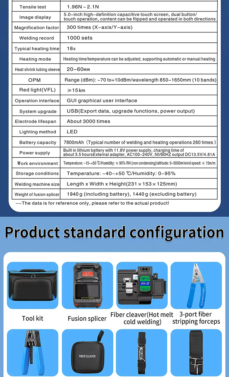 خرید  خرید دستگاه جوش فیبر نوری COMPTYCO A-5 (فیوژن اسپلایسر)